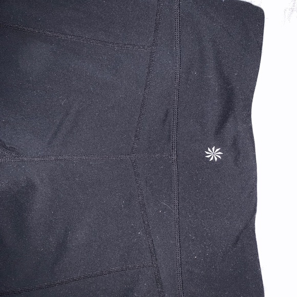 Athleta cropped black leggings with mesh! - Picture 3 of 6